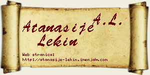 Atanasije Lekin vizit kartica